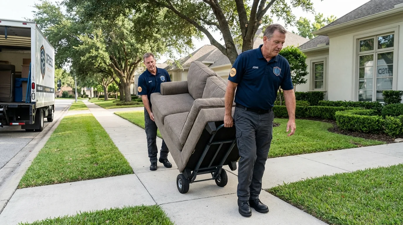Local residential moving crew loading furniture in Lake Ozark, MO